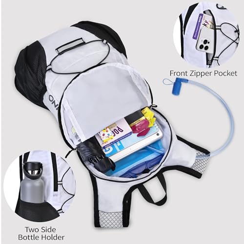 Image of Lightweight Hydration Backpack, Running Backpack with 2L Water Bladder, Hydro Water Daypack for Cycling Hiking Rave for Men Women
