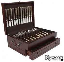 Kingscote Silversmiths - Princeton Flatware Chest - Mahogany - 210 Capacity