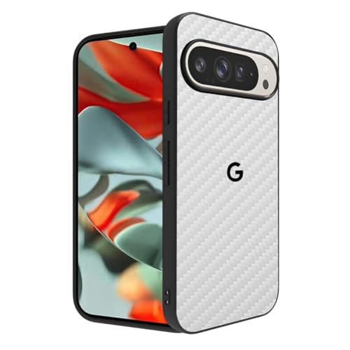 Image of RIGGEAR Sleek Back Cover Case Compatible with Google Pixel 9 Pro XL (PC+TPU|White CF)