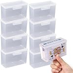 8 Pack Boîtes de stockage de cartes à jouer en plastique clair avec l'enclencheur - Porte-cartes, Housse d'organisateur pour Poker, Cartes de jeu, Cartes d'affaires, Multi-Usage