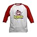 CafePress Power Rangers Morphin Time Kids Baseball T Shirt Kids Cotton Baseball Jersey, 3/4 Raglan Sleeve Shirt Red/White