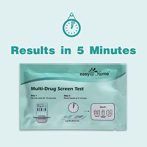 (5 Count) Easy@Home 4 Panel Dip Test Kits - Instant Urine Testing - #Edoap-144-5P #TOP1