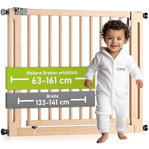 BOMI Miko Türschutzgitter Holz 133-141 cm