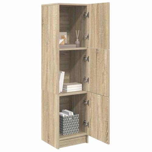 vidaXL Aparador Alto Roble Sonoma 31.5 x 32 x 122.5 cm, Solución de Almacenamiento con Estilo, altillo Moderno, Unidad Amplia, Funcional y diseño Minimalista