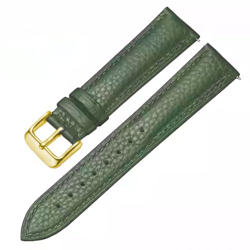 Image of Genuine Leather Watch Band Hand-Stitched Texture Padded Italian Leather Strap Quick Release 12mm 13mm 14mm 15mm 16mm 17mm 18mm 19mm 20mm 21mm 22mm 23mm 24mm Replacement Band for Women Men