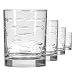 Rolf Glass School of Fish Double Old Fashioned Glasses 4"H 14 Ounces Set of 4