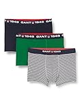 GANT Herren Retro Shield Stripe Trunk 3-P Boxershorts, Light Grey Melange, XXXL