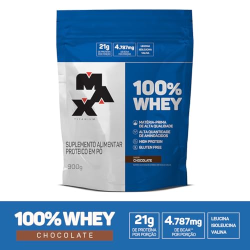 Max Titanium 100% Whey - 900G Refil Chocolate -