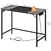HOOBRO Computer Desk, Home Office Desk with Power Outlet, Modern Study Writing Desk with 3 Hooks for Study Room, Home Office, Sturdy and Stable, Easy to Assemble, Charcoal Gray and Black BC40UDN01