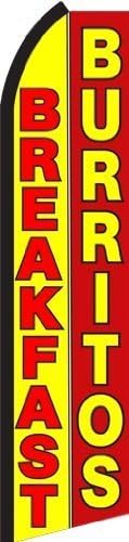 Breakfast Burritos Standard Size Swooper Feather Flag Sign by Business Needs