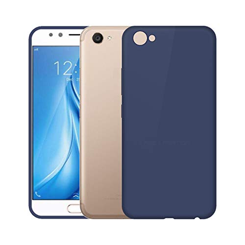 Image of Case Creation Luxurious OG Series for Vivo V5 Case Cover,Anti-Dirty Slim Case Frosted Matte Cute Candy TPU Raised Bezel (Splash of Color) Back Cover for VivoV5 -Navy Electric Blue