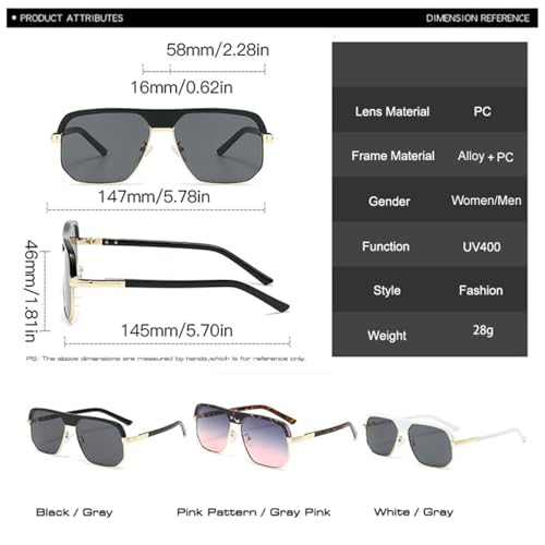 Lunettes de soleil rétro anti-éblouissement mode léopard mixte - 7