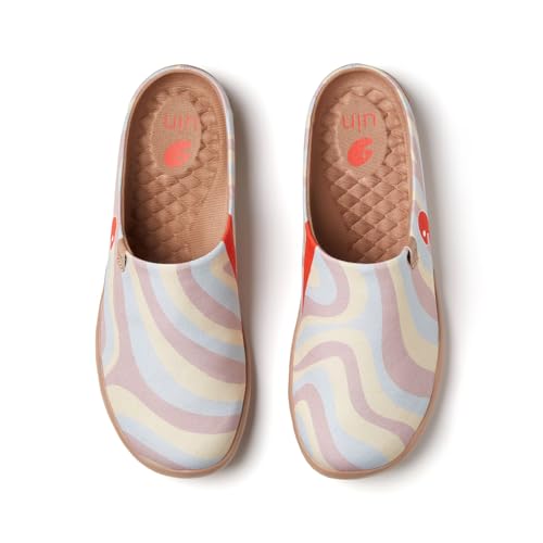 UIN Women's Slip On Shoes Colorful Comfortable Lightweight Art Travel Sneakers Casual Loafers2