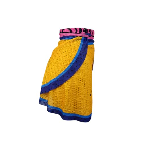 Saída de Praia Canga Saia Curta Mostarda Olho Grego Verão Piscina Feminina