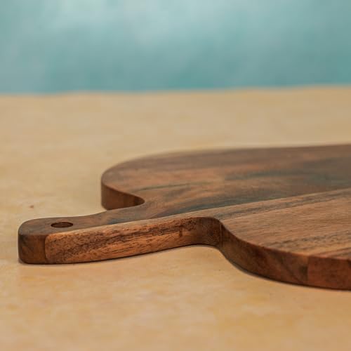 Image of Harvest Serving Board | Apple Shaped Board Set of 4 | Handcrafted Wooden Cutting & Serving Boards for Snacks, Fruits, Cheese & Appetizers | Food-Safe Platter