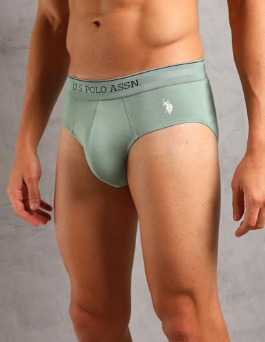 Image of U.S. Polo ASSN. Mens OEB17 Moisture Wicking Cotton Underwear Briefs - Pack of 3