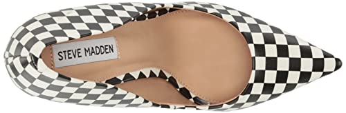 Steve Madden Vala Black/White Pointed Closed Toe Stilleto Heel Slip On Pumps (Black/White, 11) #TOP4