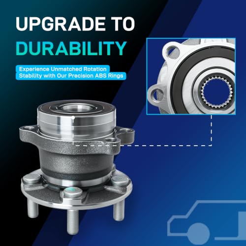 Image of Rear Wheel Bearing and Hub Assembly New 512518 x2 Replacement for Subaru Crosstrek 2016-2020, Impreza 2012-2019, Forester 2014-2018, XV Crosstrek 2013-2015, with ABS & 5-Lug