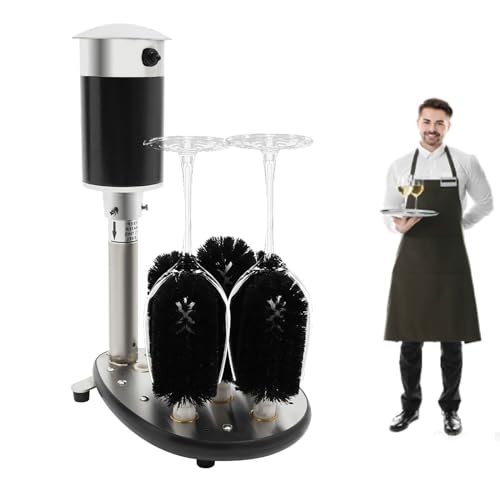 SaryEdge Lavadora de Vasos eléctrica Comercial, Lavadora de Vasos de Vino, Lava Manchas de té, Manchas de café, lápiz Labial, para recepción de Bar(
