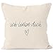 Produktbild MoonWorks Kissenbezug Kissenhülle Ich Liebe Dich Liebe Love Geschenk Deko-Kissen Baumwolle Natur 40cm x 40cm