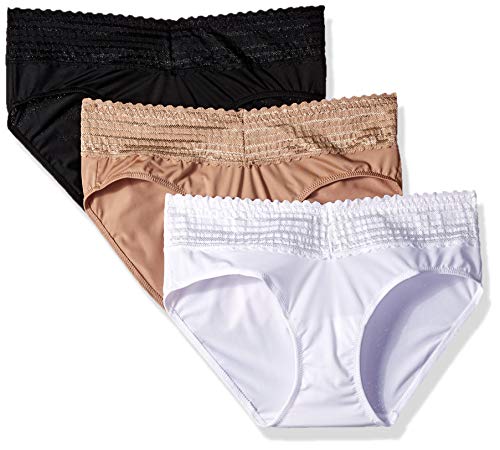 Image of Warner's womens No Pinching No Problems Dig-free Comfort Waist With Lace Cotton Hi-cut Rt2091p