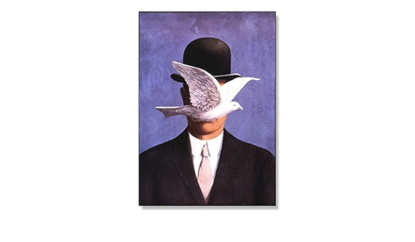 額装済/山高帽の男 2013（ルネ マグリット）