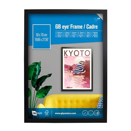 GB eye LTD FMZ4A1BK , svart ram, 50 x 70 cm – eton, trä