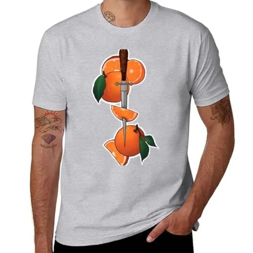 Our Flag Means Death Jim Knife And Oranges T-Shirt Korean Fashion Blank t Shirts Black t Shirts Men Clothing Grey S