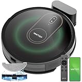 Vactidy T8 Robot Vacuum and Mop, Gyro Navigation Robotic Vacuum Cleaner, 2 in 1 Mopping Robot with Watertank and Dustbin, WiFi/App/Alexa/Siri Control, Self-Charging, Ideal for Hard Floor, Carpet