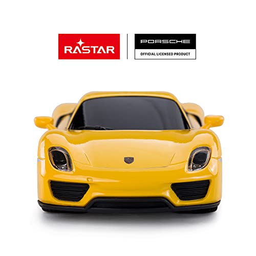 1/24 Scale Porsche 918 Spyder Remote Control Toy Car for Kids Yellow from RASTAR