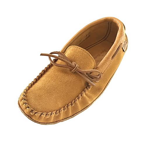 Laurentian Chief Men's Suede Moccasins with Moose Hide Trim