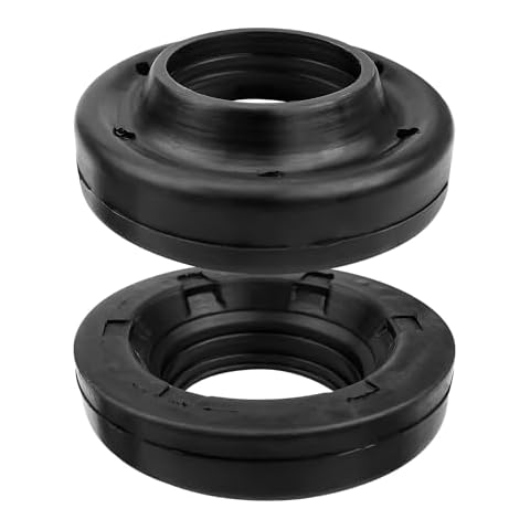 QLZOZB 2 Pcs Front Upper Coil Spring Isolators Fit for Jeep Wrangler JK JKU 2007-2018 Replace 52059912AC, Rubber Front Coil Spring Insulators (Stock Height) Cover