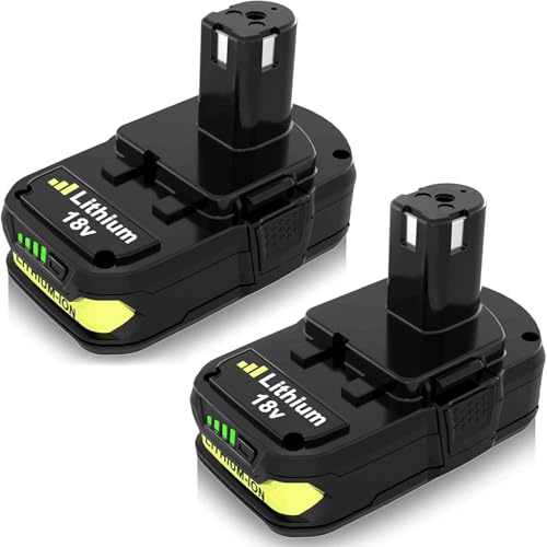 Topbatt 2Pack 3600mAh P102 Battery Replacement for Ryobi 18V 3.6Ah Battery