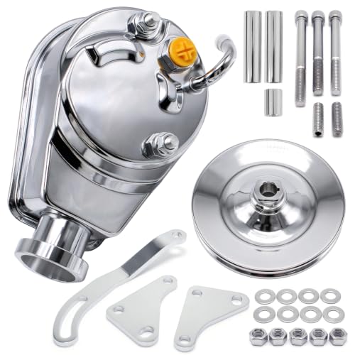 Voyagrise For Small Block Chevy SBC Chrome Long Water Saginaw Pump