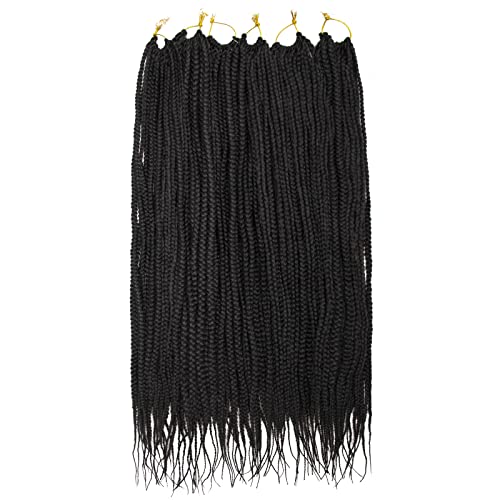 6 Packs Box Braids Crochet Hair Crochet Box Braids Pre-Looped Synthetic Hair Crotchet Box Braids Hair 22 Inch (1B, 22Inch) … #TOP5