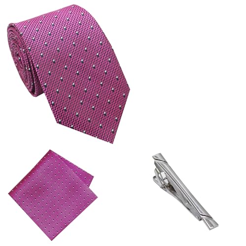 Image of TIE STUDIO Men's Necktie Pocket Square & Cufflink Set | Standard | Jacquard Fabric | Superior Stitching |