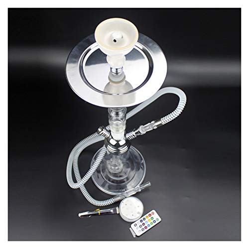 XIAOFANG Transparentes Shisha-Set mit 1 Schlauch, LED-Licht, Keramik, Wasserpfeifenschüssel, Nargile für Sheesha… – Bild 5