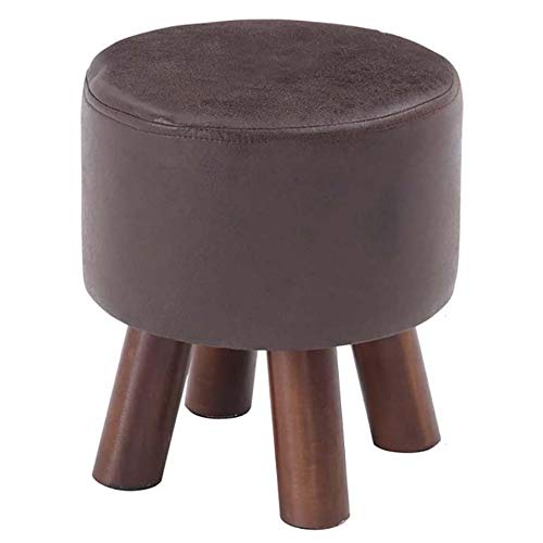 Tabouret repose-pieds en bois avec coussin rembourré 4 pieds salon chambre