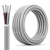 FairySandy 50' 6-6-6-6 SER Aluminum Service Entrance Cable, 600V, 50 Amp, XHHW-2 Insulation, Gray PVC Jacket, Above Ground Wire for Mobile Homes Services