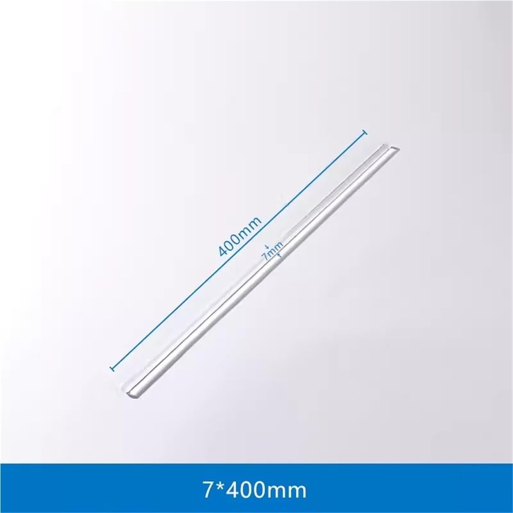 Bastoncini agitatori in vetro, Bacchette for agitazione a testa tonda in vetro borosilicato trasparente da 100 pezzi, dimensioni multiple(7X400mm)