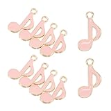 [DOITOOL] エナメル音符合金ペンダントチャーム 10個セット ミニ楽器モチーフ ブレスレットネックレス用DIYアクセサリー 女性向けジュエリー手