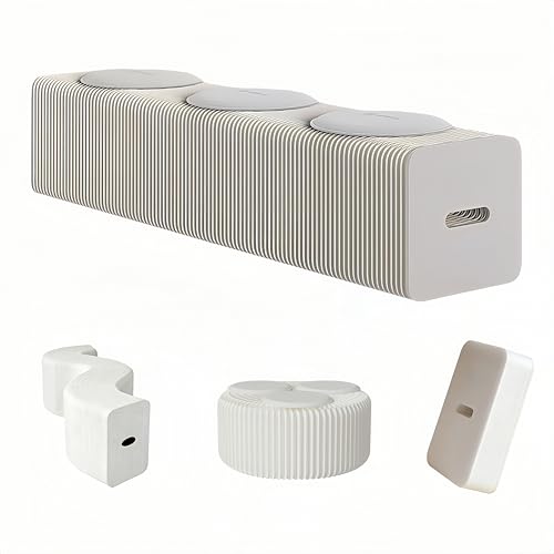 アコーディオン 椅子 紙 折りたたみスツール ペーパーベンチ スツール 折り畳み 伸縮 紙製ベンチ 軽量 コンパクト一屋内やレストランでのくつろぎに最適 省スペース ソファ​ (白, 高さ30cm 長さ1.5m + 革パッド3枚)