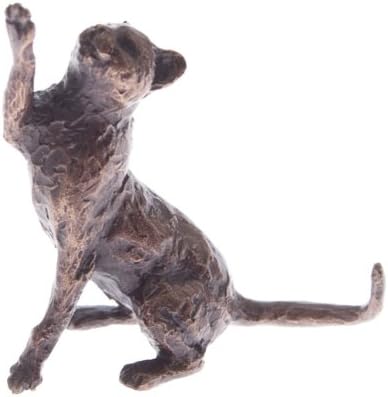 Butler & Peach - Solid Bronze Miniature Cat Sitting