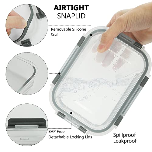 Freybli 24-Piece Glass Food Storage Containers With Lids, Glass Meal Prep Containers, Airtight Glass Lunch Bento Boxes, Bpa Free & Leak Proof, Microwave, Oven, Freezer And Dishwasher #TOP4
