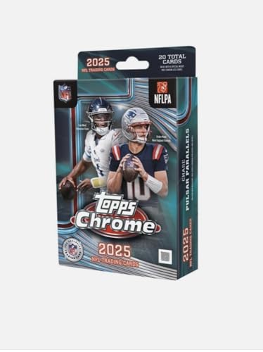 Ballon de football Topps chromé 2025 - boîte de suspension scellée - 20 cartes Pulsar