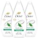 Dove Go Fresh Cool Moisture Fresh Touch Body Wash Cucumber and Green Tea 16.9 Oz / 500 Ml (Pack of 3)