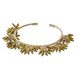 Material: metal dorado, perlas sintéticas.