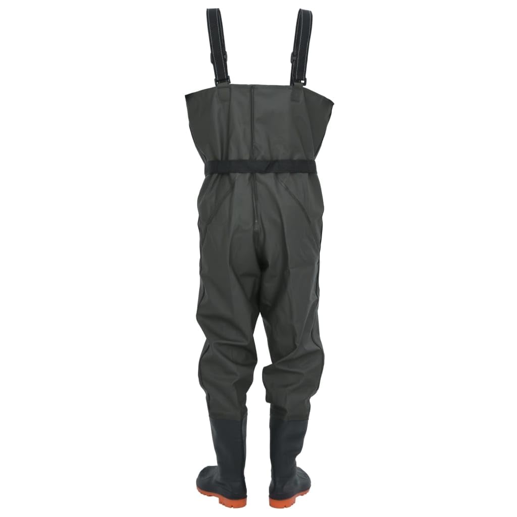 Tomostar Pêche Waders Cuissardes, Cuissardes Pantalon de Pêche avec Bottes et Ceinture Vert foncé Taille 44