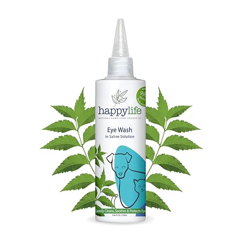 Happy Life Naturals Dog Eye Wash Solution Gentle Dog Tear Want