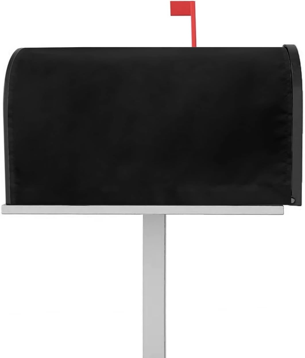 Black Mailbox Covers Magnetic Mailbox Wraps, Solid Color Modern Minimalist Art Post Letter Box Cover for Garden Yard Outdoor Decor Standard Size 18x21 Inch